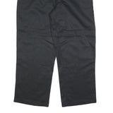 DICKIES Mens Loose Black Cotton Blend Zip Trousers W40 L30 Workwear