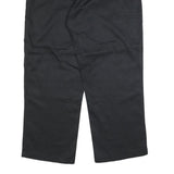 DICKIES Mens Loose Black Cotton Blend Zip Trousers W40 L30 Workwear