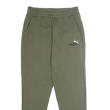 PUMA Mens Joggers Green Slim Tapered M W28 L30 Cotton Blend Logo Casual Wear