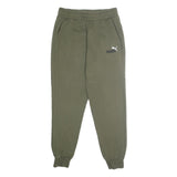 PUMA Mens Joggers Green Slim Tapered M W28 L30 Cotton Blend Logo Casual Wear