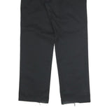 DICKIES Mens Black Slim Slim Straight Trousers W36 L32 Workwear Flat Front Zip