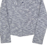 Womens Blue Jacket M Button Closure Textured Pattern Stylish Outerwear