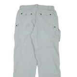 ADIDAS Womens Polyester Blend Light Grey Relaxed Cargo Trousers W28 L29
