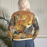 Carla Carini Animal print Jumper - Medium Brown Viscose Blend