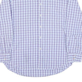 BODEN Mens Blue & Purple Checked Shirt L Cotton Blend Casual Classic