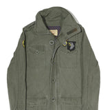 LEVI'S Mens Green Cotton Blend Track Jacket M Patch Detail Zip Closure