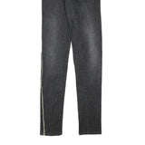 ESMARA Womens Slim Fit Black Skinny Denim Jeans W27 L30 Side Stripe Detail