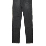 ESMARA Womens Slim Fit Black Skinny Denim Jeans W27 L30 Side Stripe Detail