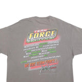 GILDAN Mens Grey Team Force Graphic T-Shirt 2XL Short Sleeve Crew Neck Racing