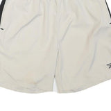 REEBOK Mens Shorts White & Black Casual M W28 Polyester Blend