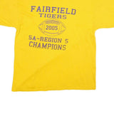 JERZEES Mens Yellow Fairfield Tigers Graphic T-Shirt XL Short Sleeve Crew Neck