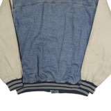 GEAR FOR SPORTS Mens Blue & Cream Denim Button Jacket L Cotton Blend Casual