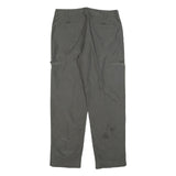 BLACK & BROWN Mens Polyester Blend Grey Regular Fit Straight Leg Trousers W34