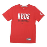 NIKE Mens Red Reds Baseball Graphic T-Shirt S Short Sleeve Crew Neck