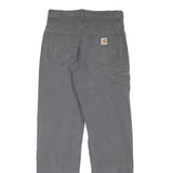 CARHARTT Mens Cotton Blend Grey Relaxed Straight Trousers W28 L32 Workwear
