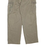 WOOLRICH Mens Beige Cargo Cotton Blend Regular Leg W36 L32 Zip Jeans Utility