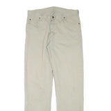 LEE Mens Cotton Blend Beige Regular Fit Straight Leg Trousers W32 L33 Casual Zip