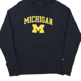 CHAMPION Womens Navy Blue Michigan Hoodie M Cotton Blend Casual Pullover