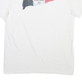 NAUTICA Mens White XL Short Sleeve Crew Neck Graphic T-Shirt Cotton Blend