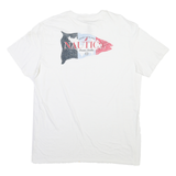 NAUTICA Mens White XL Short Sleeve Crew Neck Graphic T-Shirt Cotton Blend