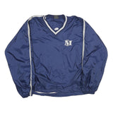 BOOMBAH Mens Navy Sweatshirt V-Neck L Lightweight Nylon Pullover Sports Style