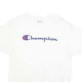 CHAMPION Mens White Cotton Blend Graphic T-Shirt XL Short Sleeve Crew Neck