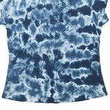 HARLEY DAVIDSON Womens Blue Tie Dye T-Shirt XL Short Sleeve Round Neck