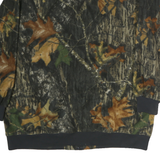 Mens Green Brown Polyester Jacket L Casual Zip Up Plain Camouflage Outdoor