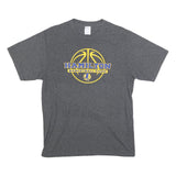 PORT & COMPANY Mens Grey Hamilton Basketball Camp Graphic T-Shirt M Crew Neck