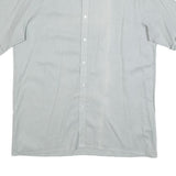 DARIO MONTI Mens Light Grey Shirt L Polyester Blend Casual Button-Up