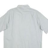 DARIO MONTI Mens Light Grey Shirt L Polyester Blend Casual Button-Up