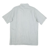 DARIO MONTI Mens Light Grey Shirt L Polyester Blend Casual Button-Up