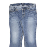 SILVER JEANS Womens Blue Regular Fit Straight Denim Light Wash W36 L28 Classic
