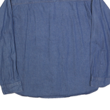WOODLAND CREEK Mens Blue Cotton Shirt M Button-Down Collar Long Sleeve Casual