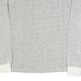 CONVERSE Womens Grey White Crew Neck Sweatshirt S Cotton Blend Lightweight