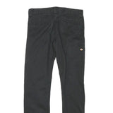 DICKIES Womens Cotton Blend Black Slim Straight Trousers W29 L29 Workwear Zip