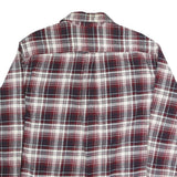 JACHS Mens Red & White Checked Shirt XL Casual Cotton Blend Long Sleeve