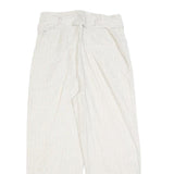 ROMEO + JULIET Womens Relaxed White Linen Blend Trousers W27 L25 Belted Zip