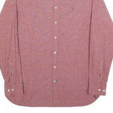 TOMMY HILFIGER Mens Red Button-Down Shirt 2XL Cotton Blend Casual Classic