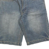 OBJ Womens Denim Blue Casual Shorts M W30 Cotton Blend Comfortable