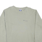 CHAMPION Mens Grey Sweatshirt Crew Neck L Cotton Blend Pullover Casual