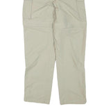 QEUCHUA Womens Polyester Blend Beige Relaxed Zip Cargo Trousers W24 L29 Outdoor