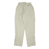QEUCHUA Womens Polyester Blend Beige Relaxed Zip Cargo Trousers W24 L29 Outdoor
