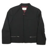 SANDRO Womens Black Tailored Jacket XS Polyester Blend Plain Classic