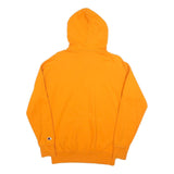 CHAMPION Mens Orange ¼ Zip Hoodie XS Cotton Blend Pullover Sweatshirt
