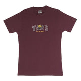 VANS Mens Maroon Crew Neck Graphic T-Shirt M Cotton Blend Casual