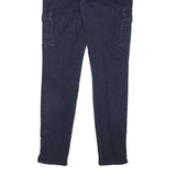 TRUE RELIGION Womens Slim Dark Blue Denim Zip Jeans W27 L29 Cargo Pocket Zipper
