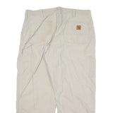 CARHARTT Mens Relaxed Beige Cotton Blend Woven Trousers W36 L27 Straight