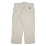 CARHARTT Mens Relaxed Beige Cotton Blend Woven Trousers W36 L27 Straight