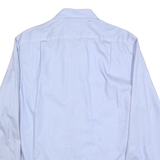 TOMMY HILFIGER Mens Blue Slim Fit Shirt M Stripe Button Collar Elegant